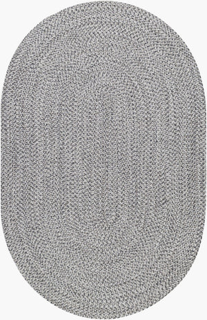 Livabliss Chesapeake Bay Flatweave Polypropylene Outdoor Rug for Patios Porches and Casual Spaces Charcoal, Black 6' x 9' Rectangle CPK2302-69