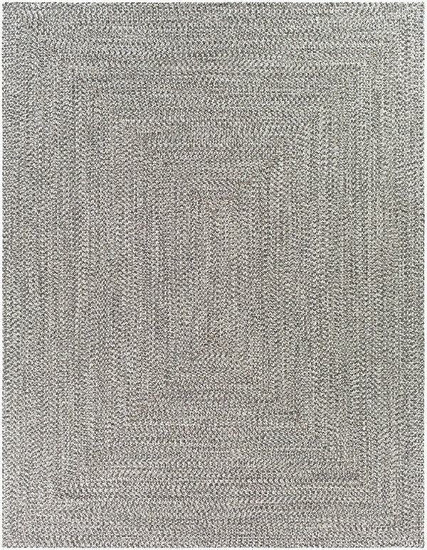 Livabliss Chesapeake Bay Flatweave Polypropylene Outdoor Rug for Patios Porches and Casual Spaces Charcoal, Black 7'6" x 9'5" CPK2302-7696