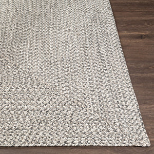 Livabliss Chesapeake Bay Flatweave Polypropylene Outdoor Rug for Patios Porches and Casual Spaces Charcoal, Black 2' x 3' CPK2302-23