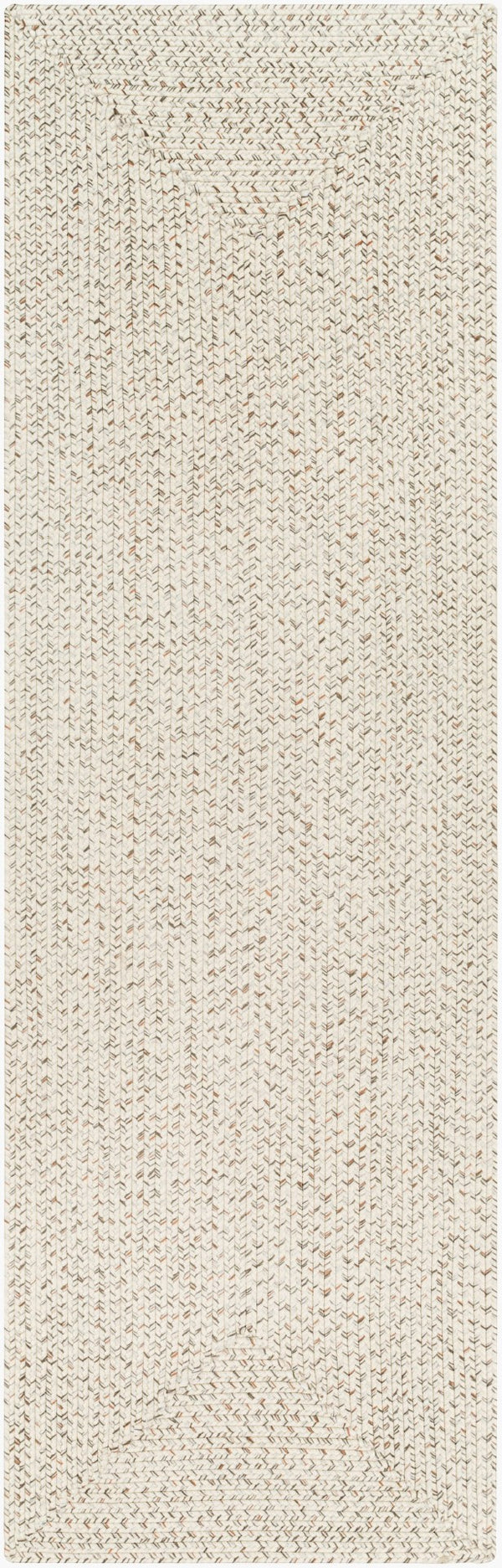 Livabliss Chesapeake Bay Flatweave Polypropylene Outdoor Rug Uv Resistant Cottage Patio Style Cream, Brown 2'6" x 8' CPK2303-268