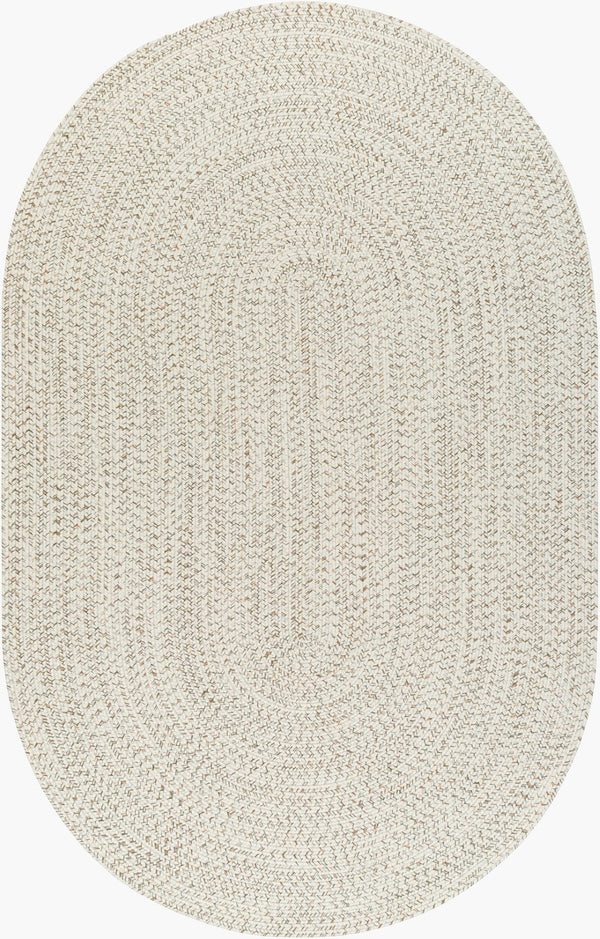 Livabliss Chesapeake Bay Flatweave Polypropylene Outdoor Rug Uv Resistant Cottage Patio Style Cream, Brown 5' x 7'6" Rectangle CPK2303-576