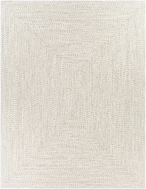Livabliss Chesapeake Bay Flatweave Polypropylene Outdoor Rug Uv Resistant Cottage Patio Style Cream, Brown 7'6" x 9'5" CPK2303-7696