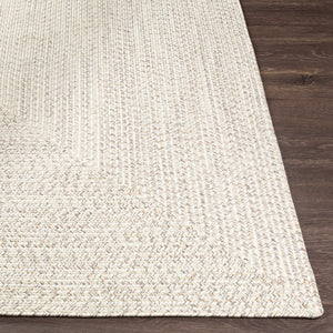 Livabliss Chesapeake Bay Flatweave Polypropylene Outdoor Rug Uv Resistant Cottage Patio Style Cream, Brown 2'6" x 8' CPK2303-268