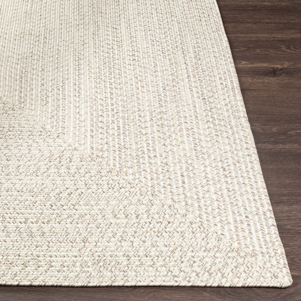 Livabliss Chesapeake Bay Flatweave Polypropylene Outdoor Rug Uv Resistant Cottage Patio Style Cream, Brown 2'6" x 8' CPK2303-268