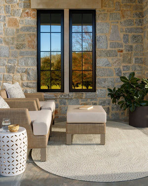 Livabliss Chesapeake Bay Flatweave Polypropylene Outdoor Rug Uv Resistant Cottage Patio Style Cream, Brown 5' x 7'6" Rectangle CPK2303-576