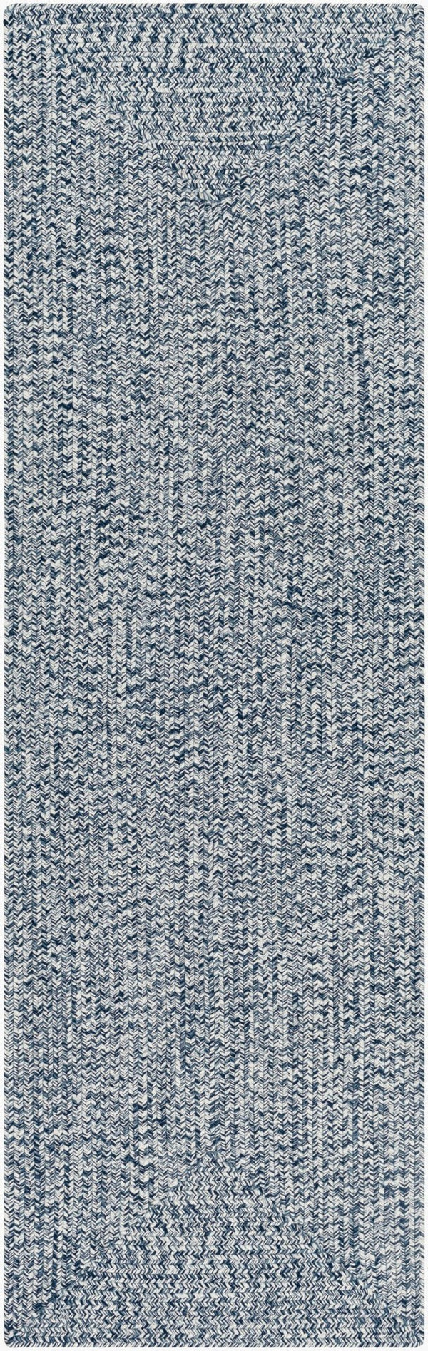 Livabliss Chesapeake Bay Flatweave Polypropylene Rug for Cottage Patios and Living Rooms Denim, Charcoal 2'6" x 8' CPK2304-268