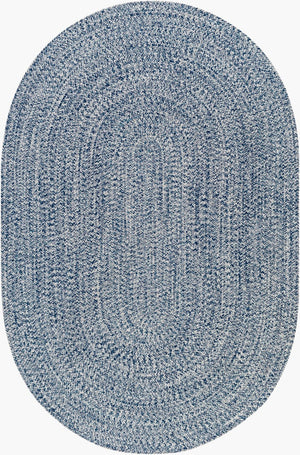 Livabliss Chesapeake Bay Flatweave Polypropylene Rug for Cottage Patios and Living Rooms Denim, Charcoal 8'6" x 11'6" CPK2304-86116