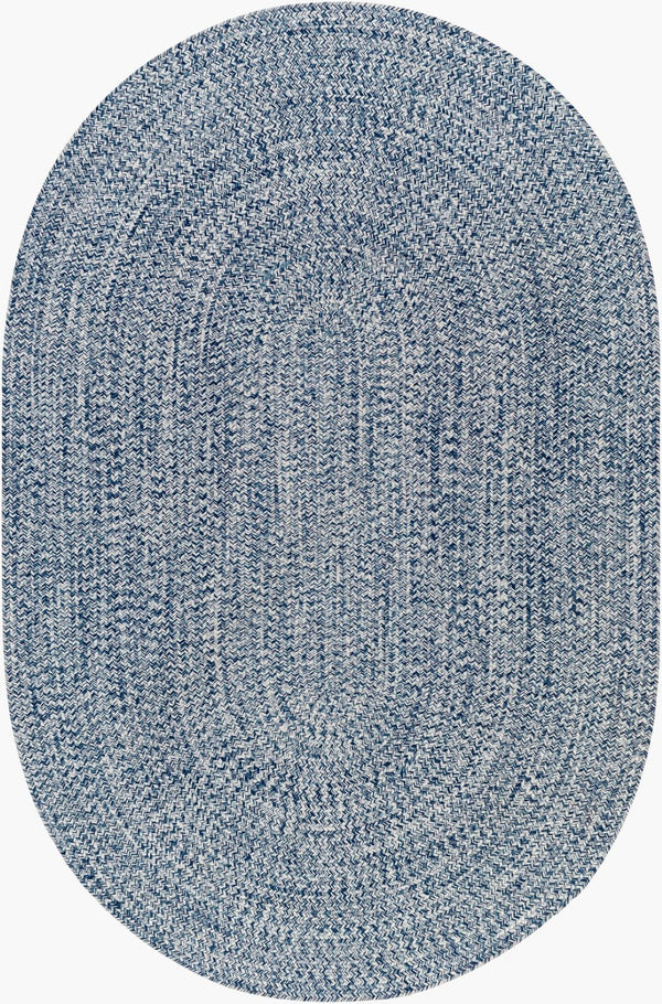 Livabliss Chesapeake Bay Flatweave Polypropylene Rug for Cottage Patios and Living Rooms Denim, Charcoal 8'6" x 11'6" CPK2304-86116