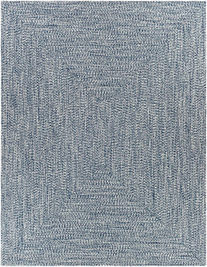 Livabliss Chesapeake Bay Flatweave Polypropylene Rug for Cottage Patios and Living Rooms Denim, Charcoal 7'6" x 9'5" CPK2304-7696