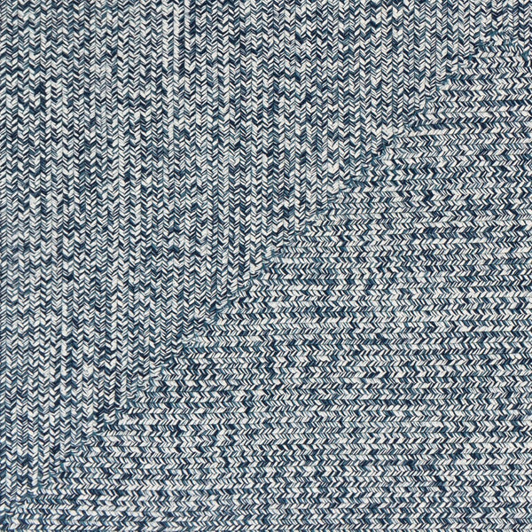 Livabliss Chesapeake Bay Flatweave Polypropylene Rug for Cottage Patios and Living Rooms Denim, Charcoal 6' x 9' Oval CPK2304-69OV