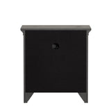 Homelegance By Top-Line Macie 1-Drawer Wood Cupboard Nightstand with Charging Station Grey Wood