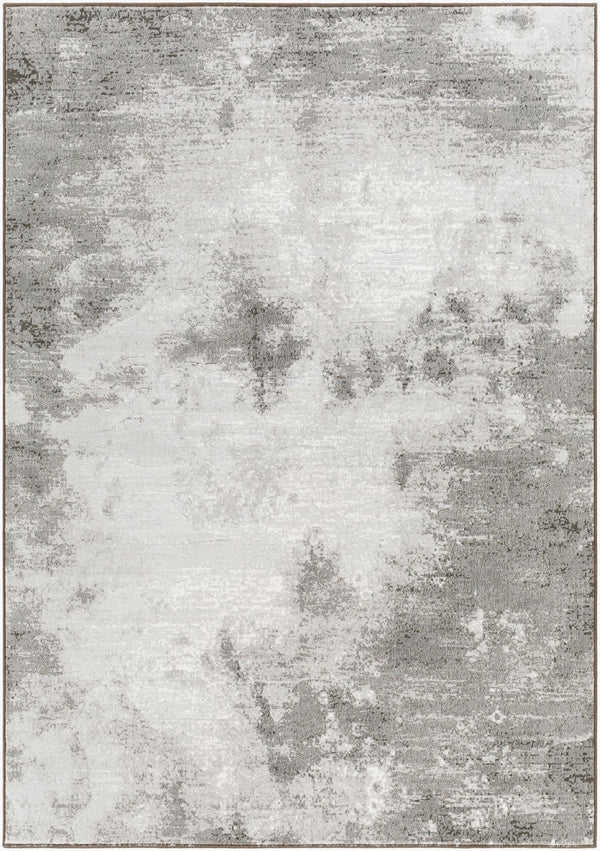 Livabliss Contempo Geometric Mid-century Modern Polypropylene Area Rug for Entryways and Bedrooms Light Gray, Whi 2' x 2'11" CPO3839-23