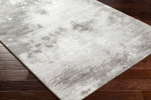Livabliss Contempo Geometric Mid-century Modern Polypropylene Area Rug for Entryways and Bedrooms Light Gray, Whi 2' x 2'11" CPO3839-23