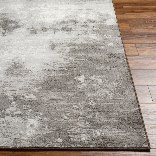 Livabliss Contempo Geometric Mid-century Modern Polypropylene Area Rug for Entryways and Bedrooms Light Gray, Whi 2' x 2'11" CPO3839-23