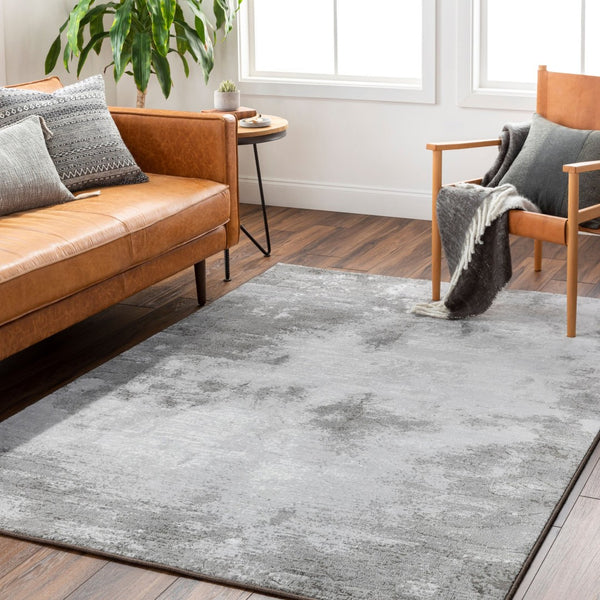 Livabliss Contempo Geometric Mid-century Modern Polypropylene Area Rug for Entryways and Bedrooms Light Gray, Whi 2' x 2'11" CPO3839-23