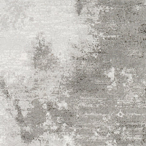 Livabliss Contempo Geometric Mid-century Modern Polypropylene Area Rug for Entryways and Bedrooms Light Gray, Whi 2' x 2'11" CPO3839-23