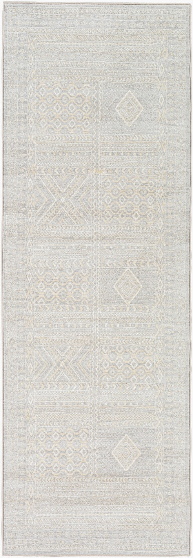 Livabliss Contempo Belgian Woven Polypropylene Area Rug Global Pattern Entryway Accent Cream, Light Be 2'7" x 7'10" CPO3855-27710