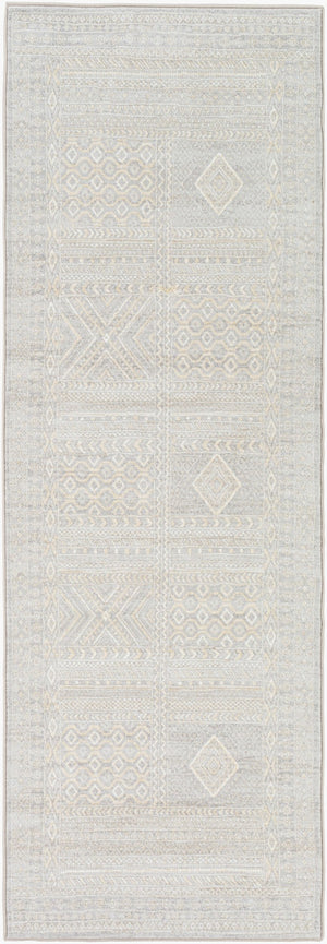 Livabliss Contempo Belgian Woven Polypropylene Area Rug Global Pattern Entryway Accent Cream, Light Be 2'7" x 7'10" CPO3855-27710