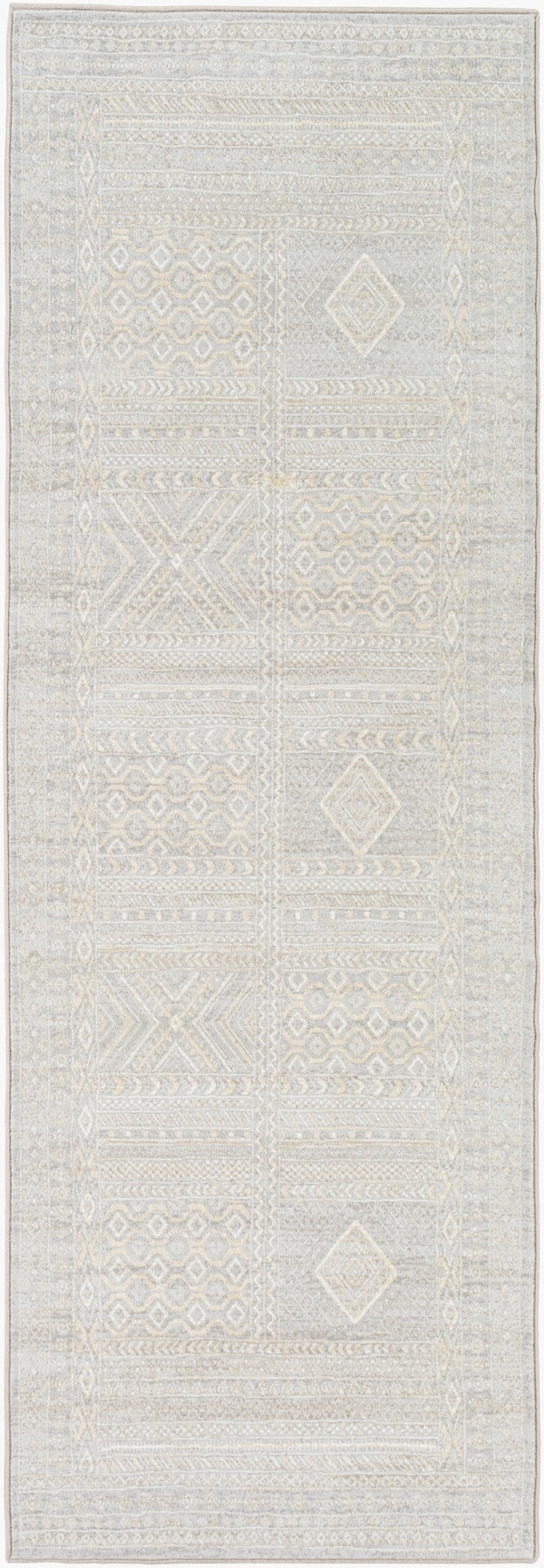 Livabliss Contempo Belgian Woven Polypropylene Area Rug Global Pattern Entryway Accent Cream, Light Be 2'7" x 7'10" CPO3855-27710