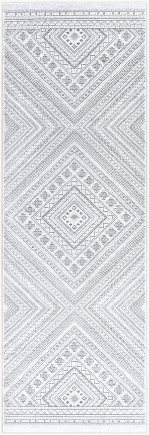 Livabliss Contempo Geometric Polypropylene Indoor Rug for Entryways Bedrooms and High Traffic Floors Charcoal, Light 2'7" x 7'10" CPO3857-27710