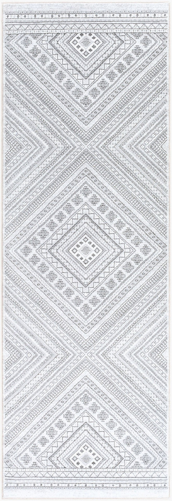 Livabliss Contempo Geometric Polypropylene Indoor Rug for Entryways Bedrooms and High Traffic Floors Charcoal, Light 2'7" x 7'10" CPO3857-27710