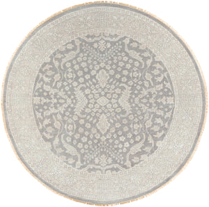 Cappadocia CPP-5007 10' x 10' Round Handmade Rug CPP5007-10RD  Charcoal, Taupe, Dusty Sage, Medium Gray Surya