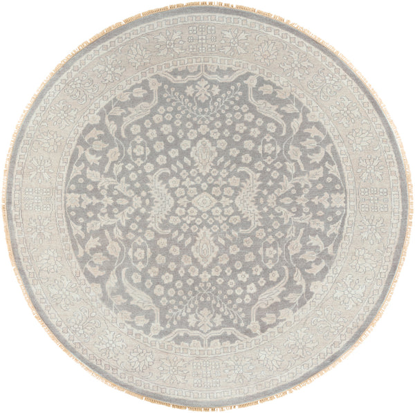 Cappadocia CPP-5007 10' x 10' Round Handmade Rug CPP5007-10RD  Charcoal, Taupe, Dusty Sage, Medium Gray Surya