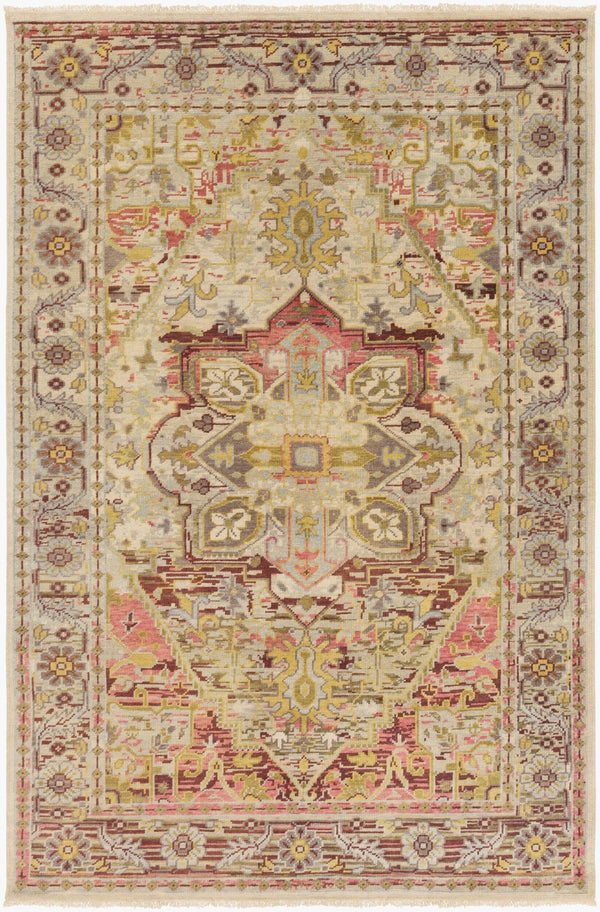 Surya Cappadocia 5'6" X 8'6" Hand-knotted Rug With Fringe - Elegant, Durable & Perfect For High Traffic Areas! Plum Wool Cpp5021-23
