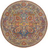 Cappadocia CPP-5022 10' x 10' Round Handmade Rug CPP5022-10RD  Dusty Sage, Mauve, Blue, Mustard, Olive Surya