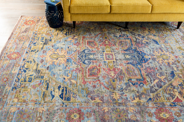 Cappadocia CPP-5022 8' x 11' Handmade Rug CPP5022-811  Dusty Sage, Mauve, Blue, Mustard, Olive Surya