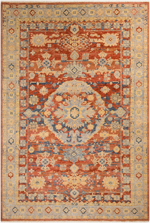Surya Cappadocia 5'6" X 8'6" Hand-knotted Rug With Fringe - Elegant, Durable & Perfect For High Traffic Areas! Rust Wool Cpp5026-23