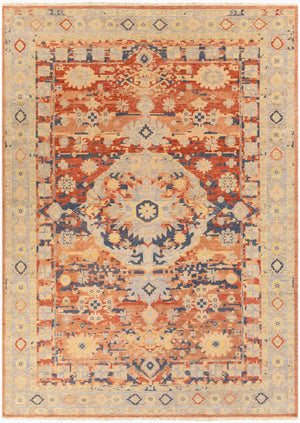 Surya Cappadocia 5'6" X 8'6" Hand-knotted Rug With Fringe - Elegant, Durable & Perfect For High Traffic Areas! Rust Wool Cpp5026-811