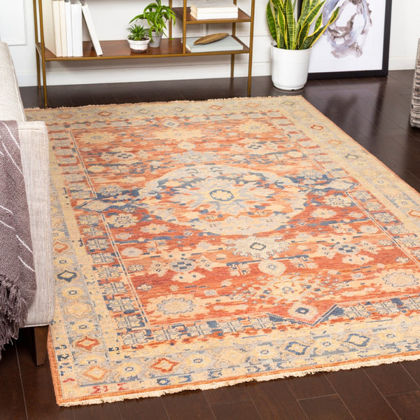 Surya Cappadocia 5'6" X 8'6" Hand-knotted Rug With Fringe - Elegant, Durable & Perfect For High Traffic Areas! Rust Wool Cpp5026-811