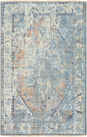 Cappadocia CPP-5027 5'6" x 8'6" Handmade Rug CPP5027-5686  Blue, Navy, Tan, Seafoam, Dusty Sage, Medium Brown Surya