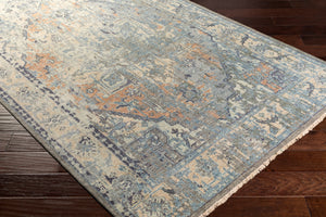 Cappadocia CPP-5027 8' x 11' Handmade Rug CPP5027-811  Blue, Navy, Tan, Seafoam, Dusty Sage, Medium Brown Surya