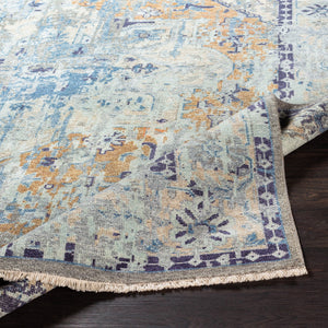 Cappadocia CPP-5027 8' x 11' Handmade Rug CPP5027-811  Blue, Navy, Tan, Seafoam, Dusty Sage, Medium Brown Surya