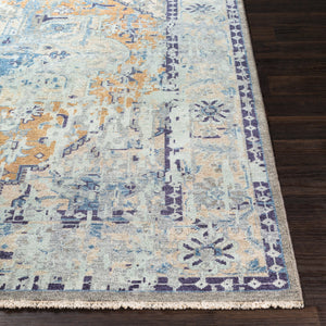 Cappadocia CPP-5027 8' x 11' Handmade Rug CPP5027-811  Blue, Navy, Tan, Seafoam, Dusty Sage, Medium Brown Surya