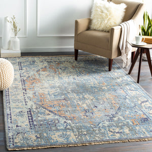 Cappadocia CPP-5027 8' x 11' Handmade Rug CPP5027-811  Blue, Navy, Tan, Seafoam, Dusty Sage, Medium Brown Surya