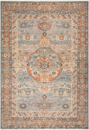 Cappadocia CPP-5028 5'6" x 8'6" Handmade Rug CPP5028-5686  Sky Blue, Blue, Sage, Tan, Medium Gray, Oatmeal Surya