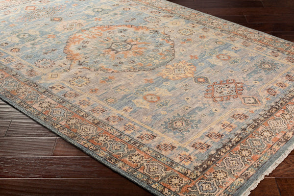 Surya Cappadocia 5'6" X 8'6" Hand-knotted Rug With Fringe - Elegant, Durable & Perfect For High Traffic Areas! Sky Blue Wool Cpp5028-23