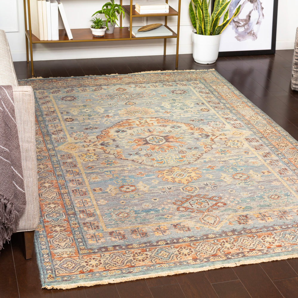 Cappadocia CPP-5028 5'6" x 8'6" Handmade Rug CPP5028-5686  Sky Blue, Blue, Sage, Tan, Medium Gray, Oatmeal Surya