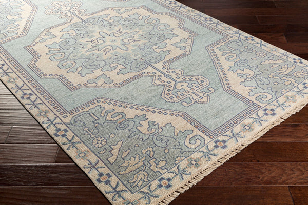 Surya Cappadocia 5'6" X 8'6" Hand-knotted Rug With Fringe - Elegant, Durable & Perfect For High Traffic Areas! Light Sage Wool,Viscose Cpp5031-23
