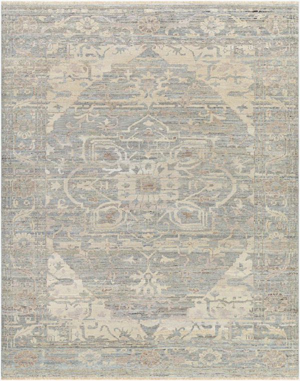 Surya Cappadocia 5'6" X 8'6" Hand-knotted Rug With Fringe - Elegant, Durable & Perfect For High Traffic Areas! Medium Gray Wool Cpp5033-23