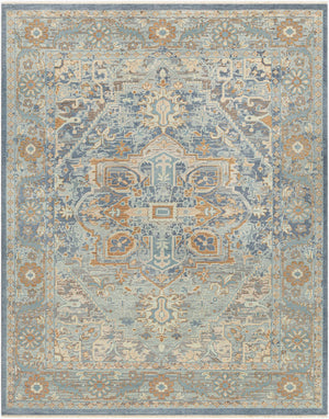 Surya Cappadocia 5'6" X 8'6" Hand-knotted Rug With Fringe - Elegant, Durable & Perfect For High Traffic Areas! Pale Blue Wool Cpp5034-23