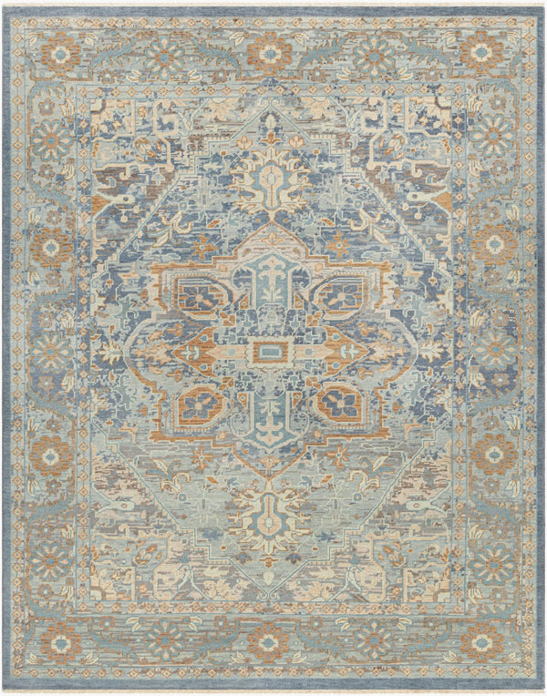 Surya Cappadocia 5'6" X 8'6" Hand-knotted Rug With Fringe - Elegant, Durable & Perfect For High Traffic Areas! Pale Blue Wool Cpp5034-23
