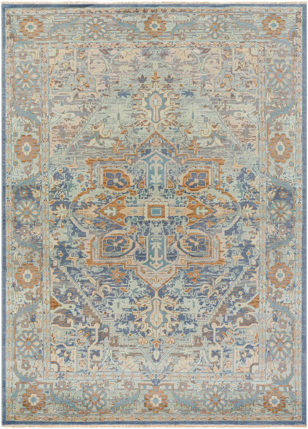 Cappadocia CPP-5034 8' x 11' Handmade Rug CPP5034-811  Pale Blue, Medium Gray, Charcoal, Taupe, Medium Brown Surya