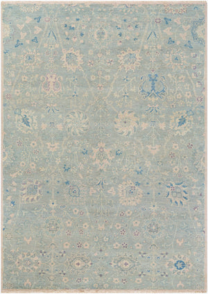 Surya Cappadocia 5'6" X 8'6" Hand-knotted Rug With Fringe - Elegant, Durable & Perfect For High Traffic Areas! Sky Blue Wool Cpp5037-23