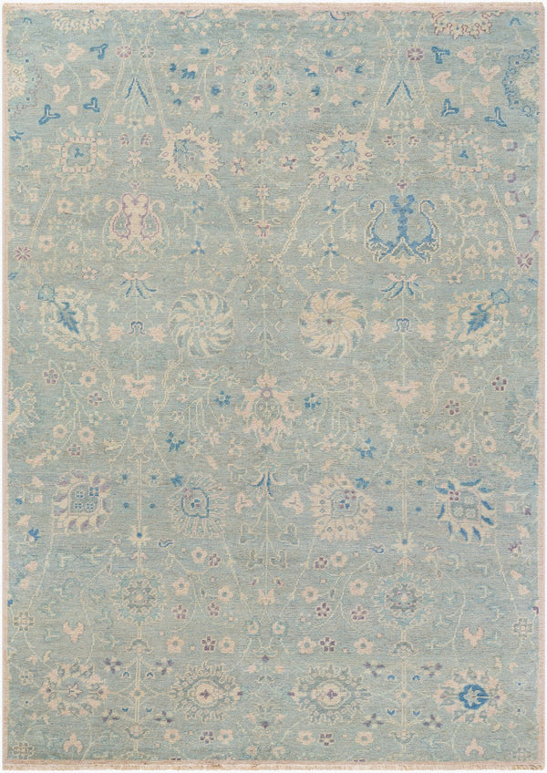 Surya Cappadocia 5'6" X 8'6" Hand-knotted Rug With Fringe - Elegant, Durable & Perfect For High Traffic Areas! Sky Blue Wool Cpp5037-23