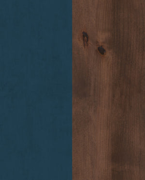 Legends Furniture Bridgevine Home Nantucket 14 Inch Chairside Table, No Assembly Required, Blue Denim And Whiskey Finish Blue Denim And Whiskey, Blue Poplar Solids And Okoume Veneers With Knotty Alder Top Nt4520.Bwk