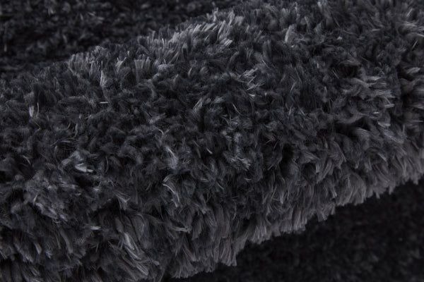 Feizy Rugs Darian Plush High Pile Polyester Shag Rug - Cozy, Modern Design For Effortless Home Elegance Black Polyester Drn39k0fblkchlg00